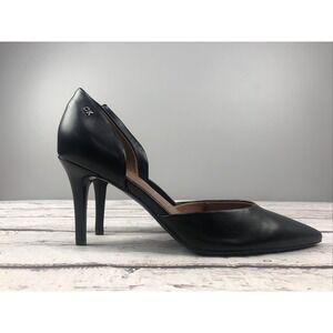 Calvin Klein Women's Black Leather Gloria Pump Heels Size 10M